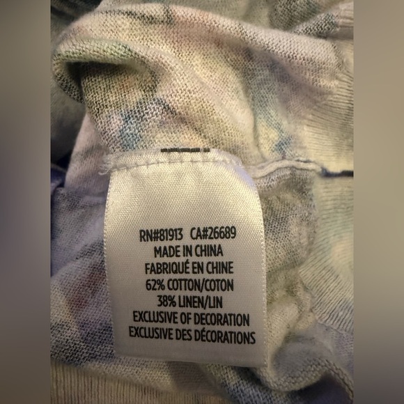 Robert Graham Time Traveller Cotton Linen Abstract Print Sweater Size M - Picture 6 of 6